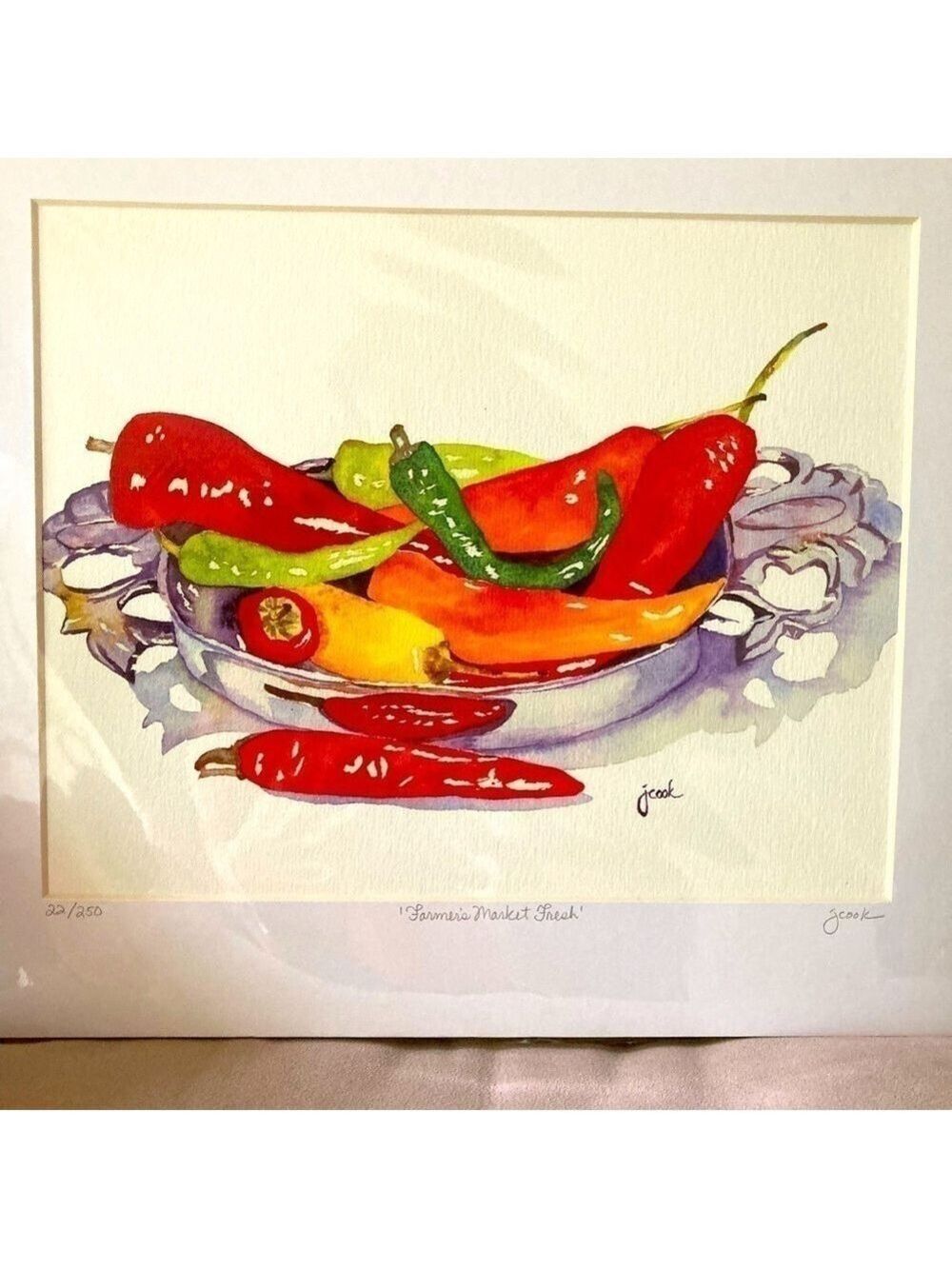 Watercolor limited-edition print ‘Farmer’s Market Fresh’ art painting